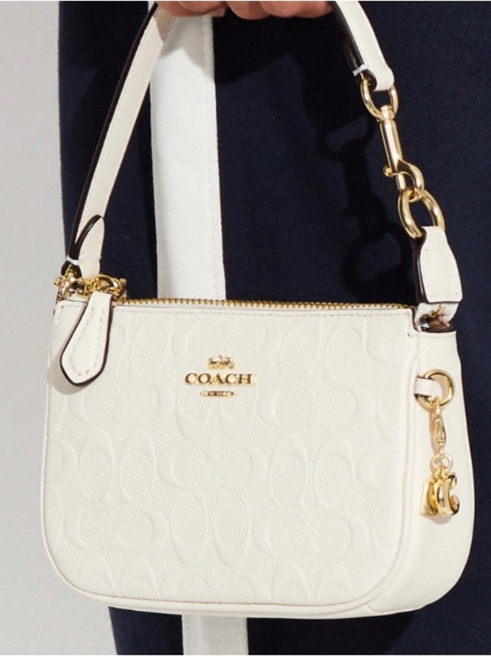 Coach Nolita 15 Embossed Cream Color with Gold Hardware - Picture 5 of 5